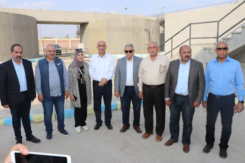 نائب وزير الإسكان للبنية الأساسية ومسئولو المرافق يتفقدون محطة معالجة الصرف الصحي بالتل الكبير بالإسماعيلية