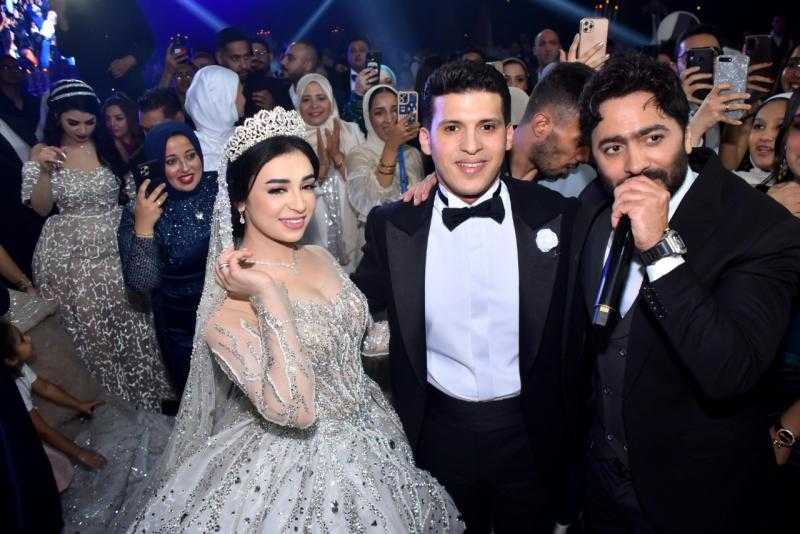 شاهد.. نجوم الفن يشعلون حفل زفاف محمد رفاعي وأميرة الغرياني
