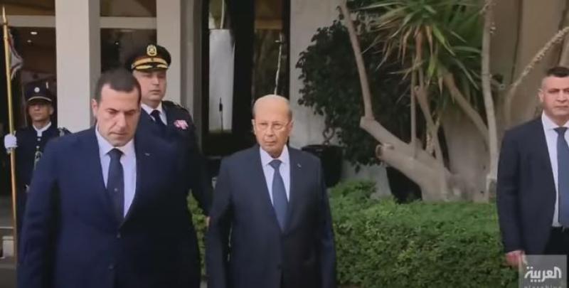 مراسم مغادرة الرئيس اللبناني ميشال عون للقصر الجمهوري.. «فيديو»