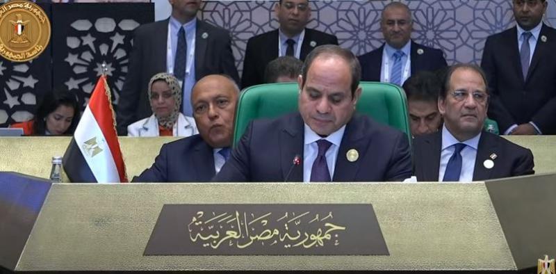 بث مباشر.. كلمة الرئيس السيسي بالقمة العربية بالجزائر