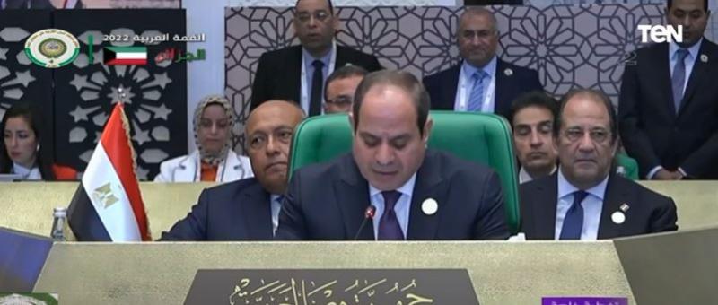 الرئيس السيسي: الأمن العربي كله لا يتجزأ.. «فيديو»
