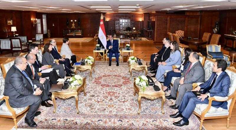 السيسي يستقبل المدير التنفيذى لصندوق النقد الدولى فى شرم الشيخ