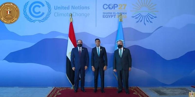 السيسي وجوتيريش يستقبلان رئيس وزراء بريطانيا