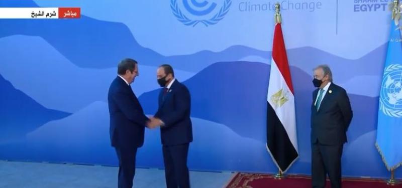 شاهد.. حفاوة استقبال السيسي لنظيره القبرصي بشرم الشيخ «فيديو»