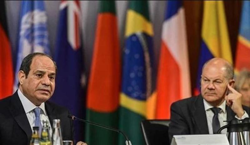 السيسي يستقبل المستشار الألماني على هامش ”كوب 27”