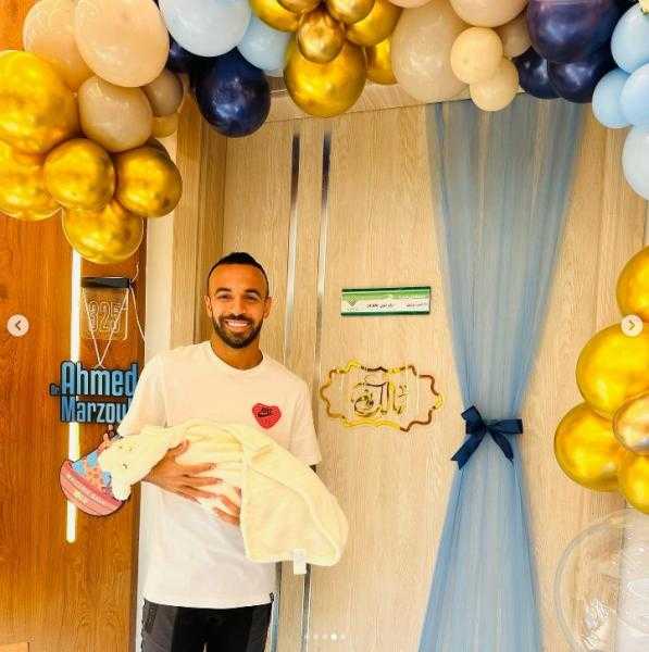 محمد مجدي أفشة يرزق بمولوده الأول «مالك»