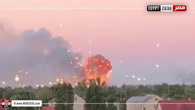 انفجار مخزن أسلحة روسية في خيرسون