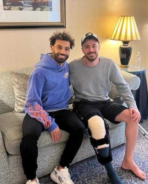 محمد صلاح يزور «الونش» بعد إجراء العملية الجراحية