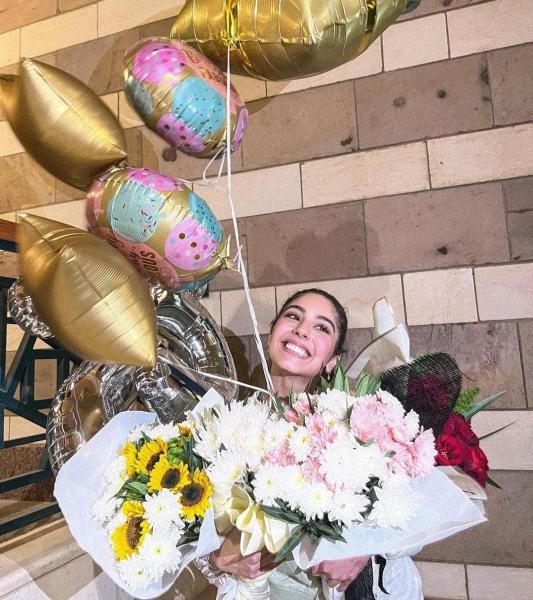 بالورد والبالونات.. مايان السيد تحتفل بعيد ميلادها