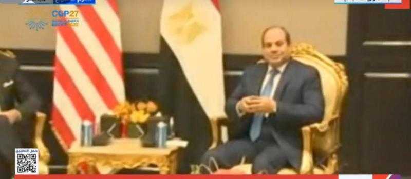 السيسي: أؤكد على العلاقات الاستراتيجية القوية بين مصر والولايات المتحدة