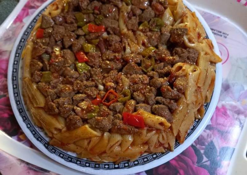 طاجن مكرونة بكبد الدجاج