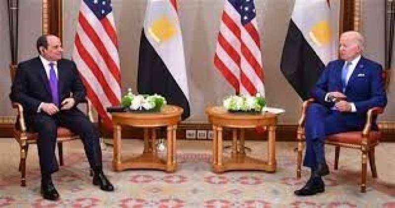 الرئيس السيسي مع الرئيس الأمريكي 