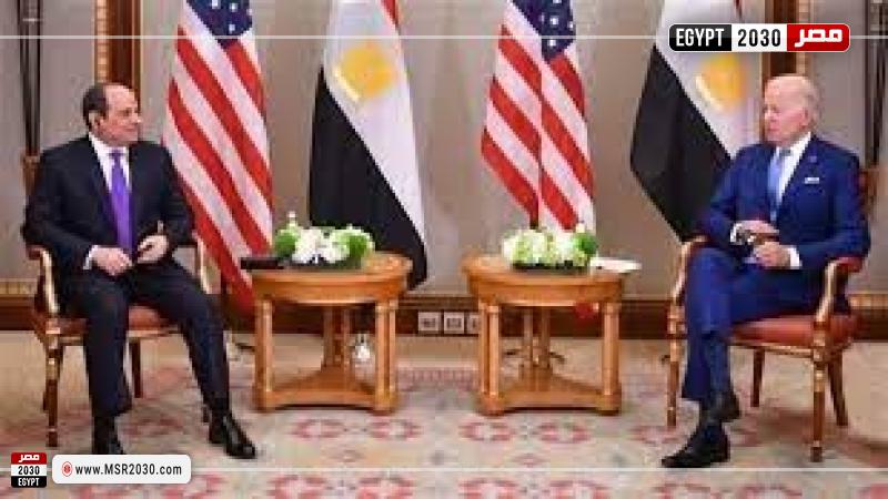 الرئيس السيسي مع الرئيس الأمريكي