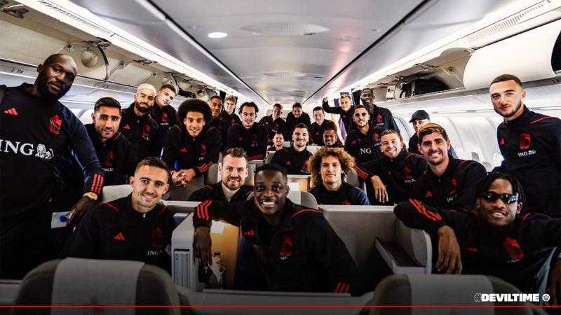 منتخب بلجيكا يطير إلى الكويت لمواجهة مصر الودية.. صور