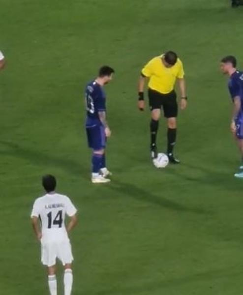 شاهد.. إبراهيم نور الدين يستعرض مهاراته أمام ميسي في ودية الإمارات والأرجنتين