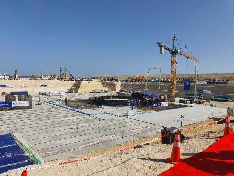 بدء مراسم وضع الصبة الخرسانية الأولى للوحدة الثانية بمحطة الضبعة.. (صور)