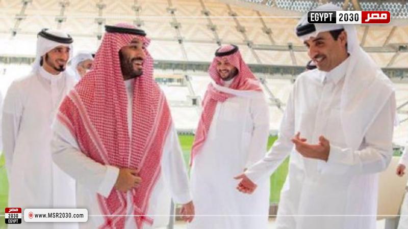 ولي العهد السعودي في استاد البيت لحضور حفل افتتاح كاس العالم
