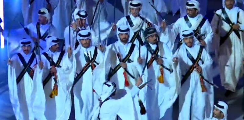 شاهد.. حفل افتتاح كأس العالم 2022 قطر يتزين باللون الخليجي
