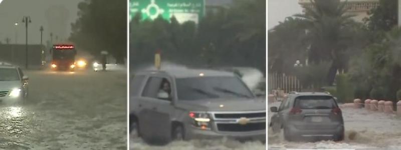 تسجيل حالتي وفاة بسبب السيول بالسعودية.. فيديو