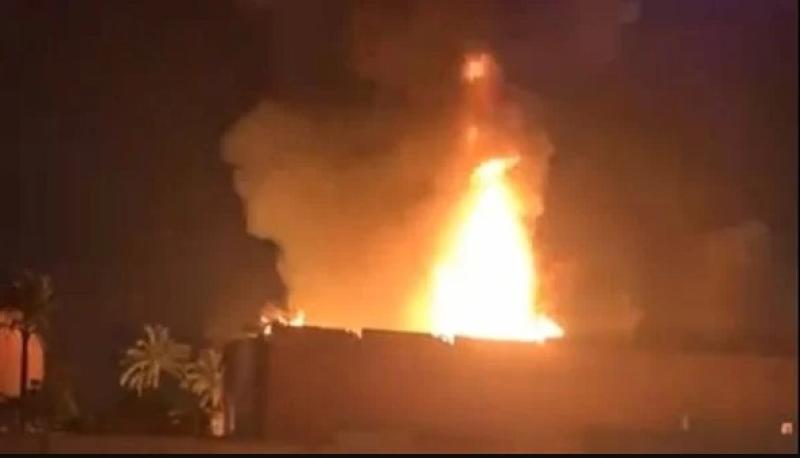 نشوب حريق هائل داخل استوديو في شبرامنت بالجيزة