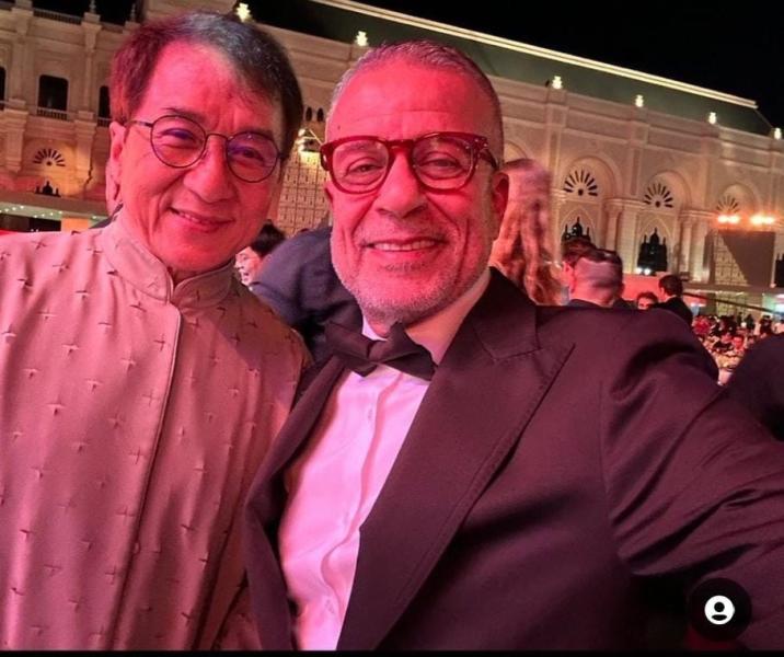 أحدث ظهور لـ شريف منير  برفقة جاكي شان ومايك تايسون