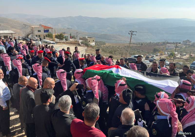 تشيع جنازة الشهيد العقيد الدلابيح بالاردن-تخريب