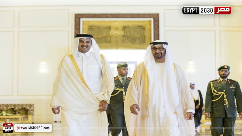محمد بن زايد وأمير قطر