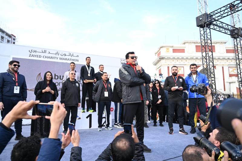 وزير الشباب والرياضة ومحافظ الإسكندرية يُتوجون الفائزين بماراثون زايد الخيري