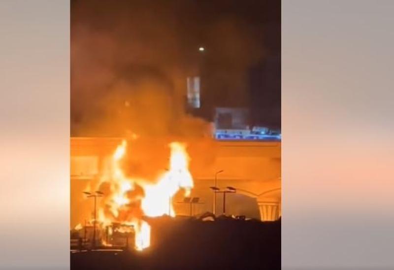 شاهد.. اللحظات الأولى من حادث حريق مدينة نصر