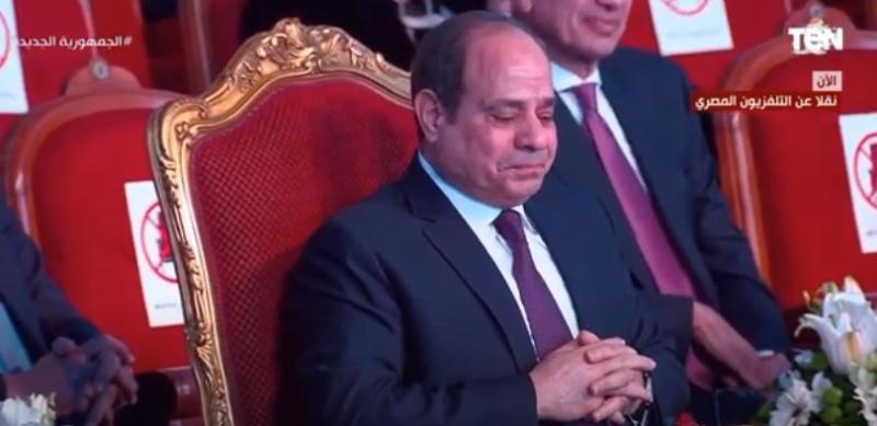 بسبب أشرف عبد الباقي.. السيسي يبكي متأثرا «فيديو»