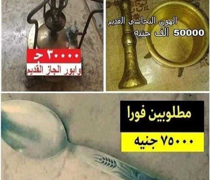 «دور عليها».. كراكيب مطلوبة: «باجور» بـ 30 ألف جنيه و «هون نحاس» بـ 50 ألف