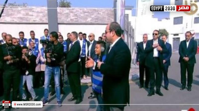 الرئيس السيسي في افتتاح مشروعات قرية أم دومة بمحافظة سوهاج