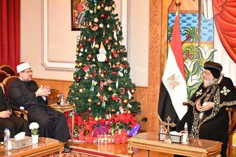 وزير الأوقاف يرأس وفدًا رفيع المستوى للتهنئة بعيد الميلاد بالكاتدرائية بالعباسية