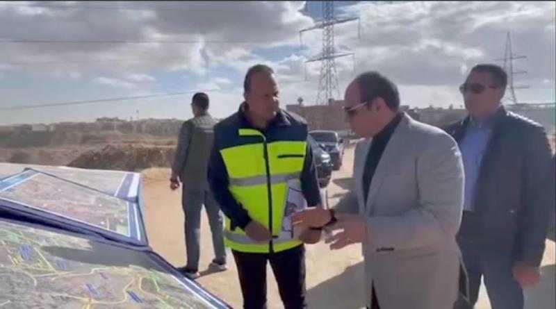 شاهد.. تفقد الرئيس السيسي لأعمال تطوير هضبة المقطم
