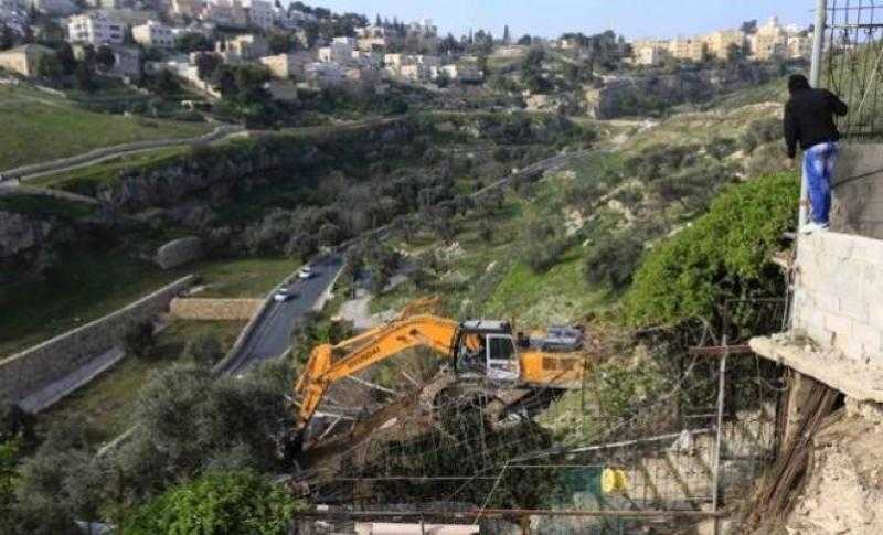 الاحتلال الإسرائيلي يواصل أعمال التجريف في وادي الربابة جنوب المسجد الأقصى