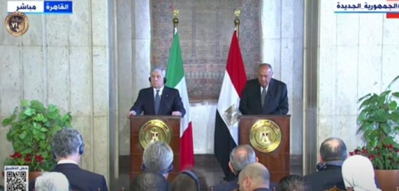 شكري يكشف تفاصيل مباحثاته مع نظيره الإيطالي