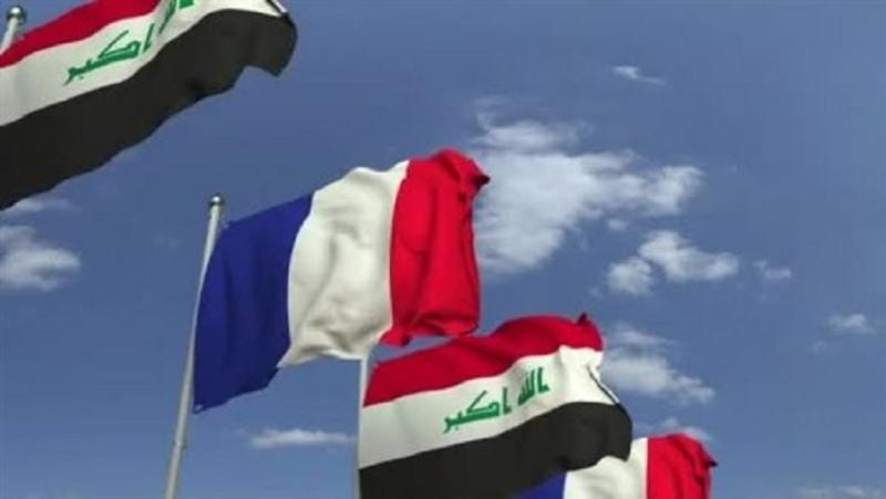 علم العراق وفرنسا 