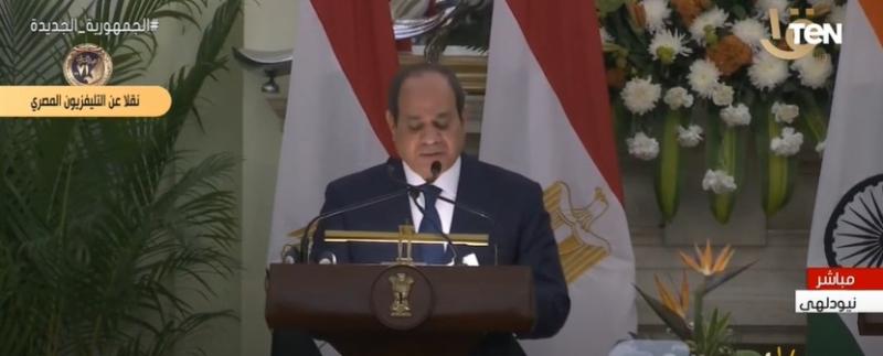 السيسي يكشف تفاصيل المباحثات الثنائية مع رئيس الوزراء الهندي.. «فيديو»