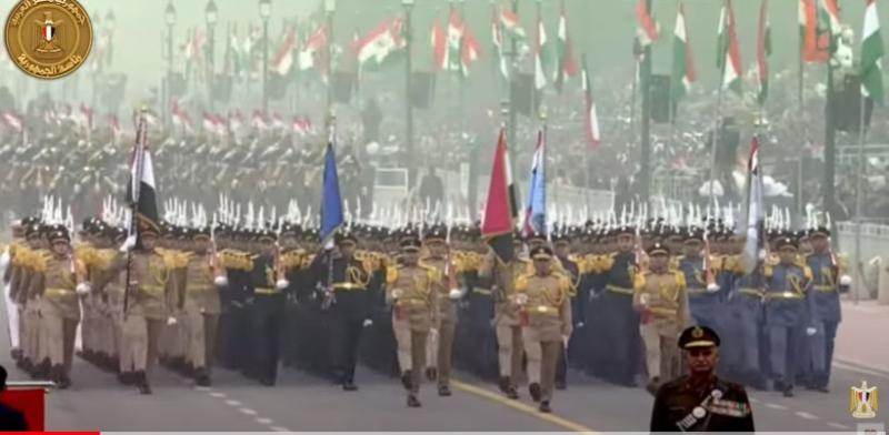 شاهد.. مشاركة القوات المسلحة المصرية في احتفالات يوم الجمهورية بالهند «فيديو»