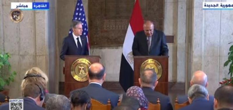شكري: القضية الفلسطينية حاضرة بقوة على طاولة المباحثات مع وزير الخارجية الأمريكي.. «فيديو»