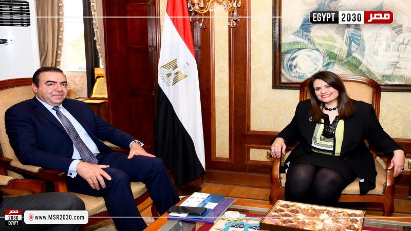 وزيرة الهجرة تستقبل أشرف دوس المستثمر ورجل الأعمال المصري بالولايات المتحدة 