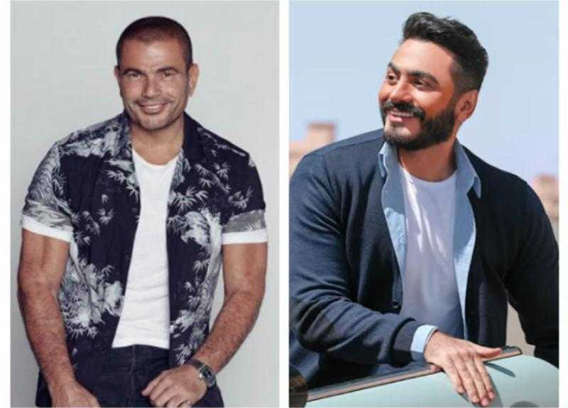 لـ «أول مرة» .. عمرو دياب يغني مع تامر حسني في حفل زفاف أحمد عصام