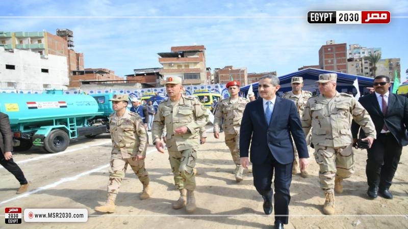 محافظ الغربية وقائد قوات الدفاع الشعبي يشهدان التدريب العملي صقر ١١١ لمواجهة الأزمات والكوارث