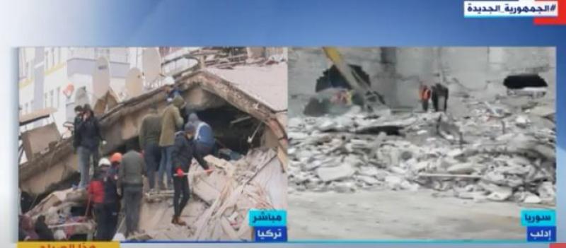 شاهد..  لقطات حية لعمليات إخراج العالقين من تحت الأنقاض بسبب زلزال تركيا وسوريا.. «فيديو»