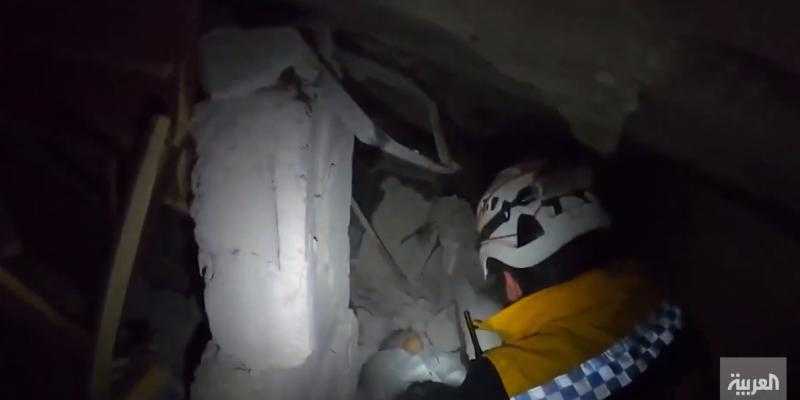 شاهد .. لحظة البحث عن الناجين تحت الأنقاض في سوريا