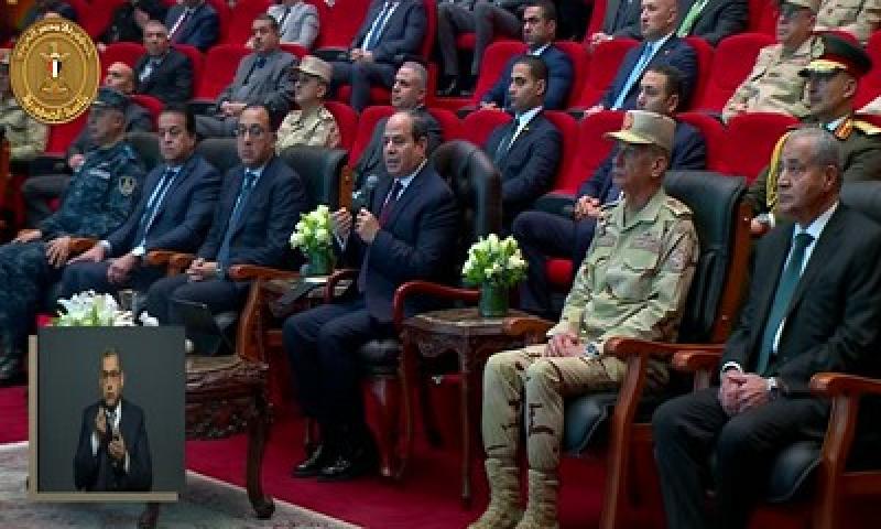 السيسي: «الحاجة موجودة.. ميصحش نتكلم في موضوع الأكل كتير».. فيديو