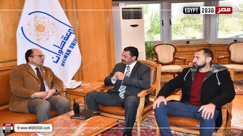 رئيس جامعة حلوان يستقبل رئيس حي حلوان لبحث سبل التعاون بين الجانبين