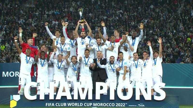 لحظة تتويج ريال مدريد بكأس العالم للأندية 2022