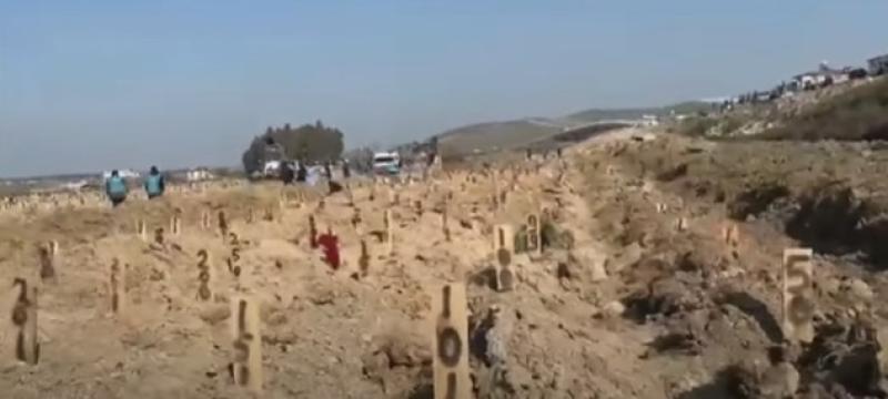 مقبرة جماعية لضحايا الزلزال بـ هطاي التركية «فيديو»