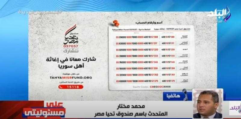 صندوق تحيا مصر: الرئيس السيسي وجه بإنشاء حساب لإغاثة سوريا - فيديو